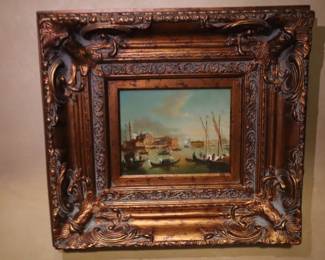 Venetian Harbor Oil Painting (20x22" frames) $100 or Best Offer