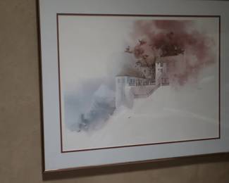Traquair House watercolor by Michael Atkinson $125 or Best Offer
