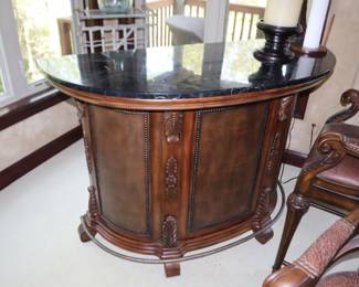 Traditional Marble Top Bar 60 L x 24 D x 42 H $250 or Best Offer