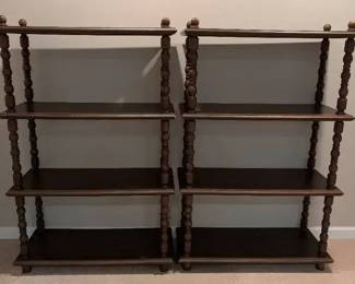 2 MCM Wood bookshelves