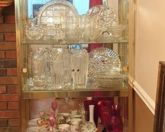Brass and Glass Curio Cabinet