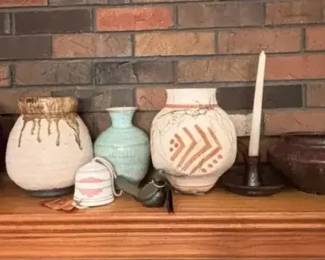 Assorted Pottery Decor Items