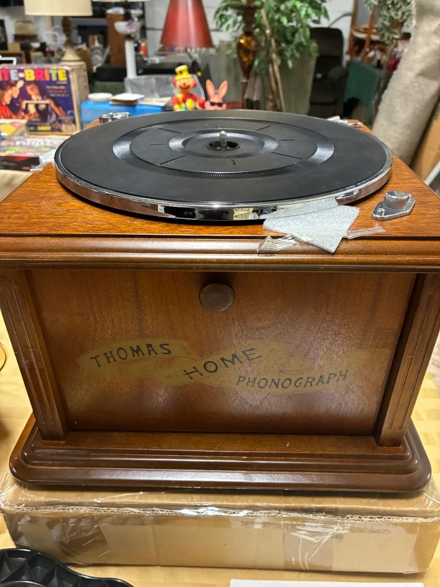 victrola reproduction with CD player and radio