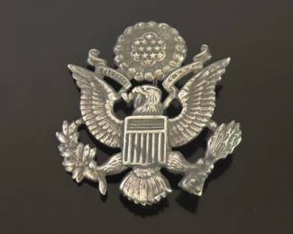 Larger .925 Sterling Silver 5.35 Gram Military Pin