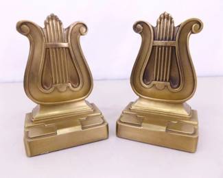 VERY HEAVY PM Craftsman SOLID BRASS Music Book Ends