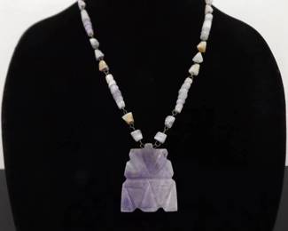 Authentic 23" Amethyst 2" Idol Necklace