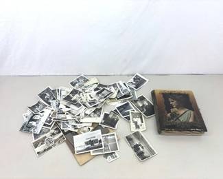 Large Lot of Black and White Photos and an Antique Photo Album