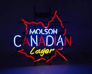 Vintage WORKING Molson Lager Neon Sign