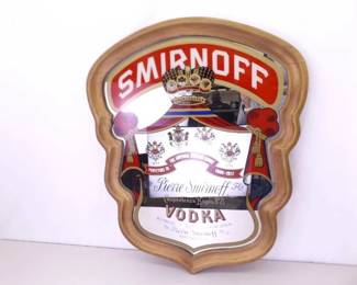 LARGE Smirnoff Vodka Advertising Wall Mirror
