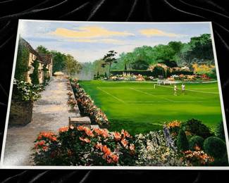 Mark King Lawn Tennis Signed Limited Edition Serigraph w COA