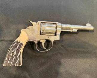 Vintage Smith  Wesson Revolver 38 Special Nickel Plated