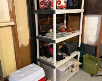 Storage Shelves, Misc Items, Cooler