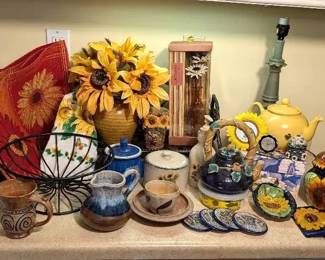 Sunflower Theme And Pottery