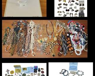 Brooches, Bracelets, Earrings,  Necklaces