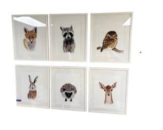Woodland Animal Watercolor Art Print Set (6 Pieces)