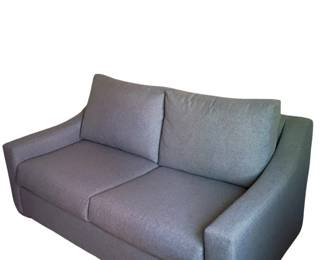 Modern Gray Fabric Loveseat Sofa