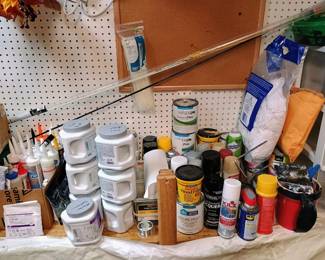 Various paints, caulk