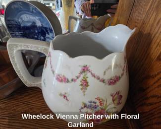 Wheelock Vienna Pitcher with Floral Garland