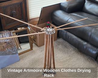 Vintage Artmoore Wooden Clothes Drying Rack