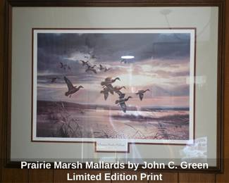 Prairie Marsh Mallards by John C. Green Limited Edition Print