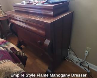 Empire Style Flame Mahogany Dresser
