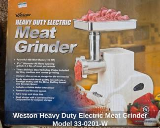 Weston Heavy Duty Electric Meat Grinder Model W