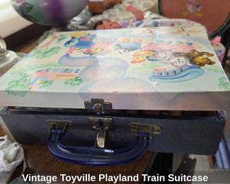 Vintage Toyville Playland Train Suitcase
