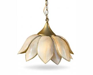 3 BeautifulVintageHangingLampLotusShade