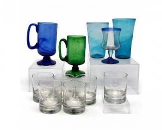 72 VintageHandBlownGlassPrincessHouseTumblerLot