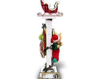 52 VintageChristmasCoatRackSleighStockingHolderandMore