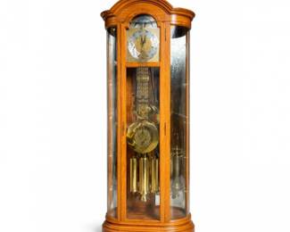10 HowardMillerGrandfatherClockCurioCaseWood