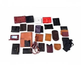 26 VintageLeatherWalletSmallGoodsLotAssortedStyles