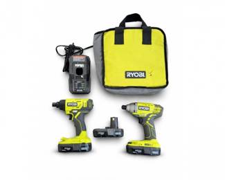 23 RyobiONE18VDrillImpactDriverComboKitwBatteriesCharger