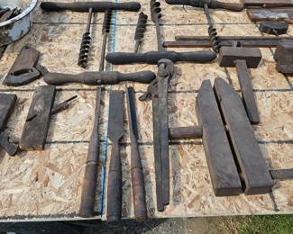 Vintage barn raising tools