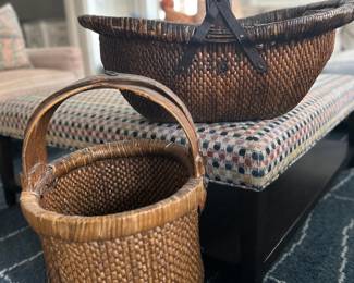 Chinese rice harvest basket, Chinese  market basket