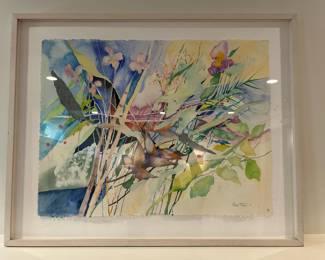 Stunning original Marion Steen painting- watercolor and acrylic