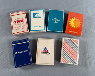 Vintage airline playing card collectibles