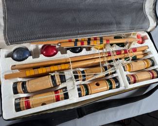 Wooden croquet set