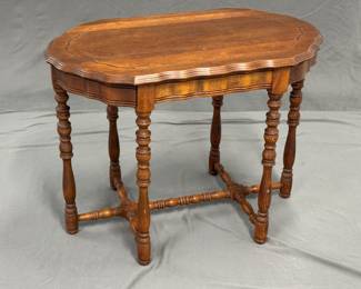Antique hexagonal display table