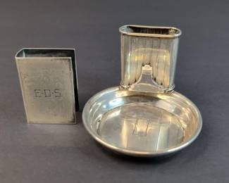 PM009 Sterling Silver Matchbook Holder, Ashtray
