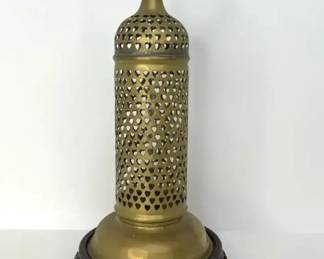 PM026 Antique Brass Lantern Candle Holder