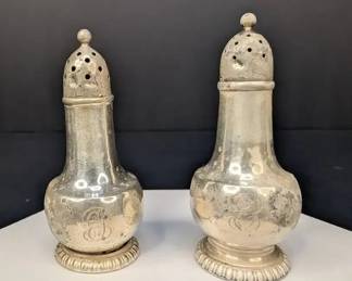 PM045 Silver Tiffany  Co. Salt and Pepper Shakers