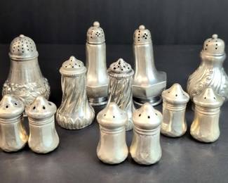 PM049 Sterling Silver Salt  Pepper Shakers