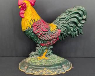 JM005 Cast Iron Rooster Door Stop
