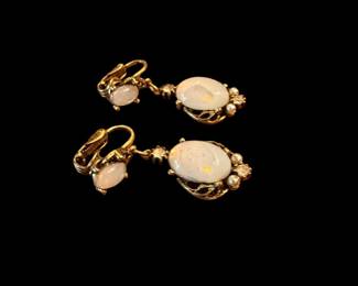 ART Faux Opal Dangle Earrings