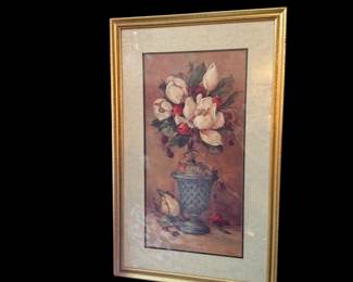 Framed floral print