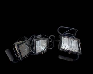 Halogen work lights. Some with stands.