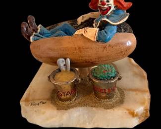 Ron Lee Bozo The Clown In A Hot Dog Bun 1984