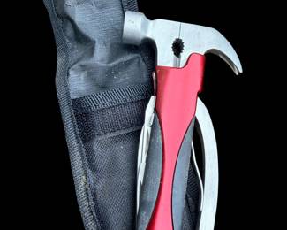 Brookstone 10-in-1 Multi-Tool Stainless Steel Red Aluminum Handle