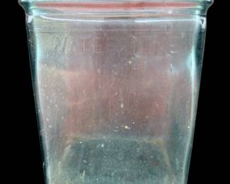 1920s Aqua Blue Glass Battery Jar 